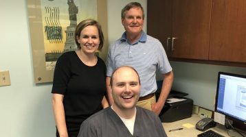 Intern Cooper Aiken with Dr. Bill Cranford and Dr. Elizabeth Robinson